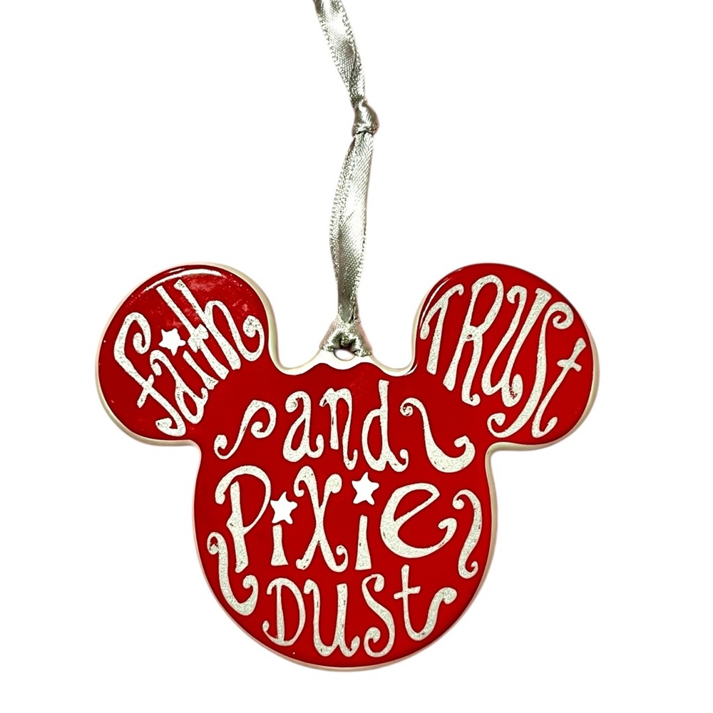 Disney Thailand Red and Purple Mickey Mouse Ornament